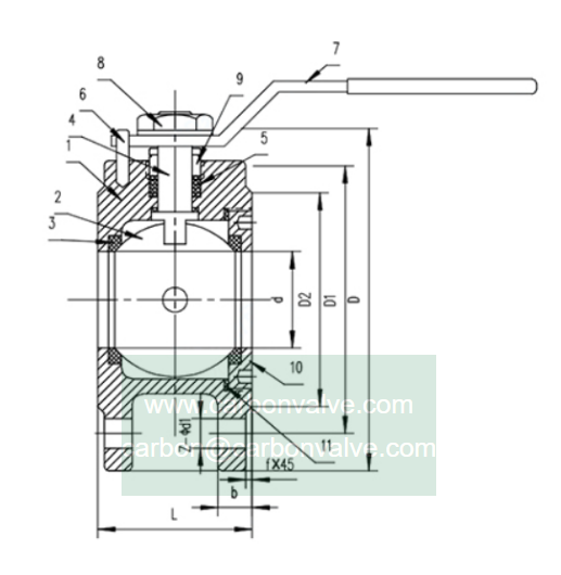 Q71F wafer ball valve drawing Q71F wafer ball valve drawing