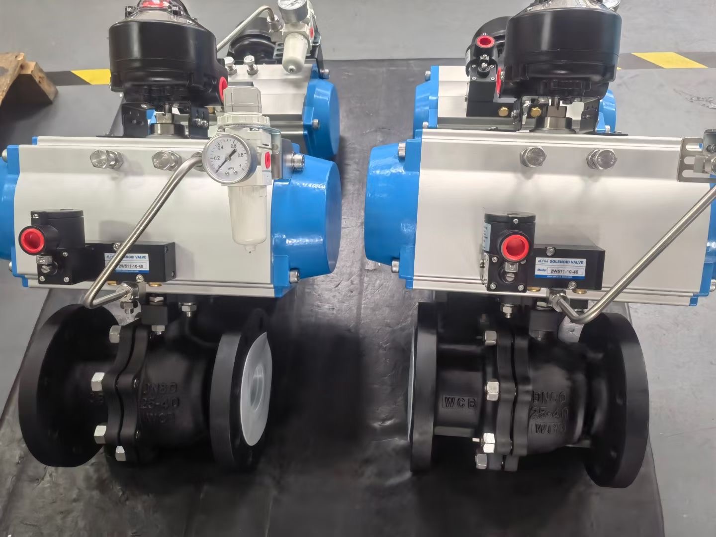 double act pneumatic actuated ball valve