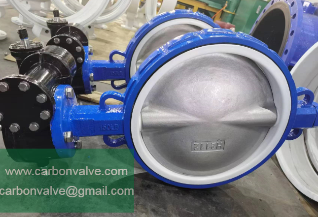 wafer epoxy coated DI butterfly valves